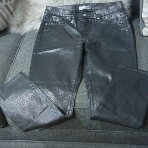 LOFT Shimmery Black Skinny Jeans